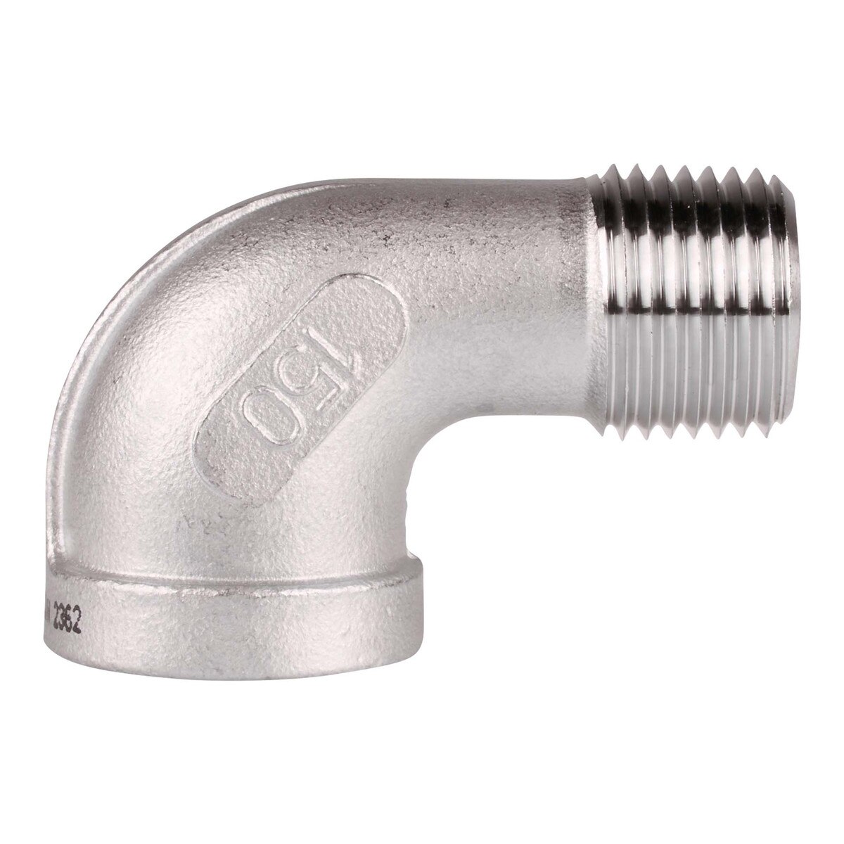 side view 90° ss elbow